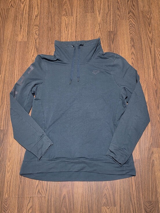 Fox Tops - Fox Racing Womens Green Funnel Neck Cowl Pullover Sweatshirt Logo Athleisure XL